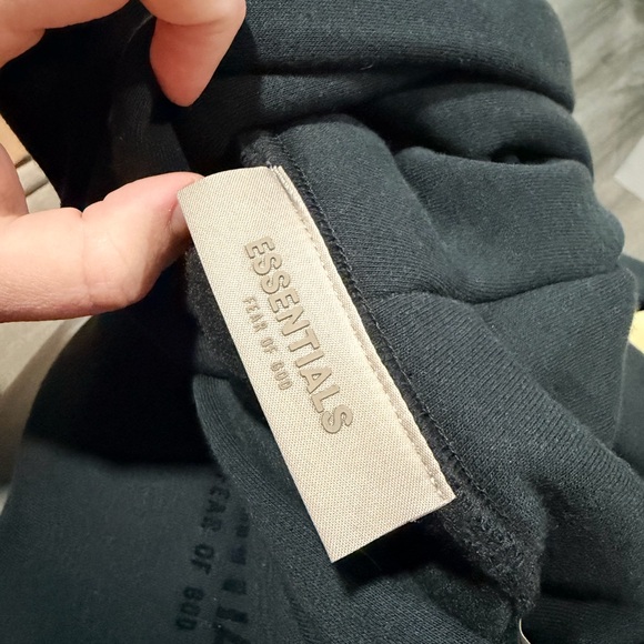 Fear of God Essentials Pullover Hoodie 'Stretch Limo' Black - Picture 11 of 14